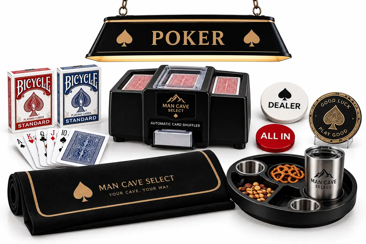 Playing cards and poker room accessories