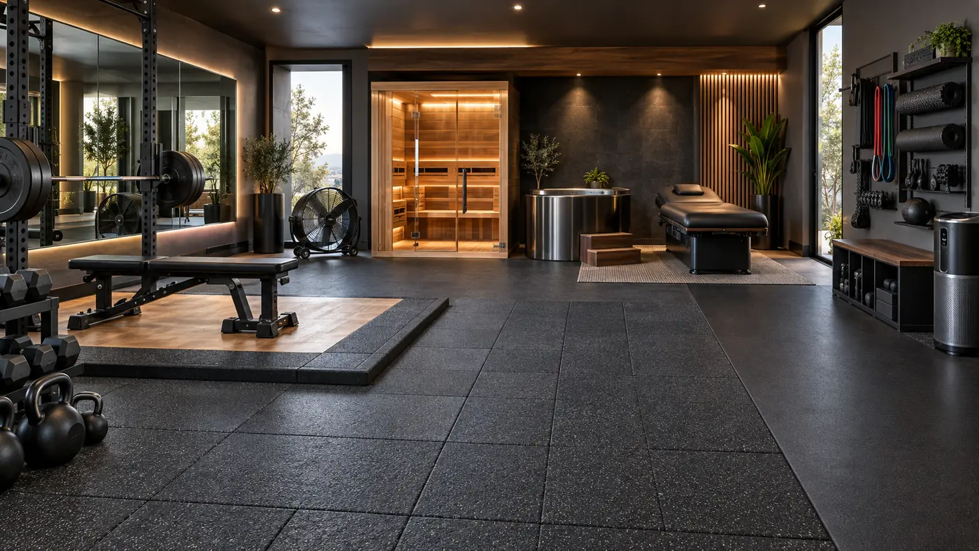 Home gym flooring, recovery, and studio essentials